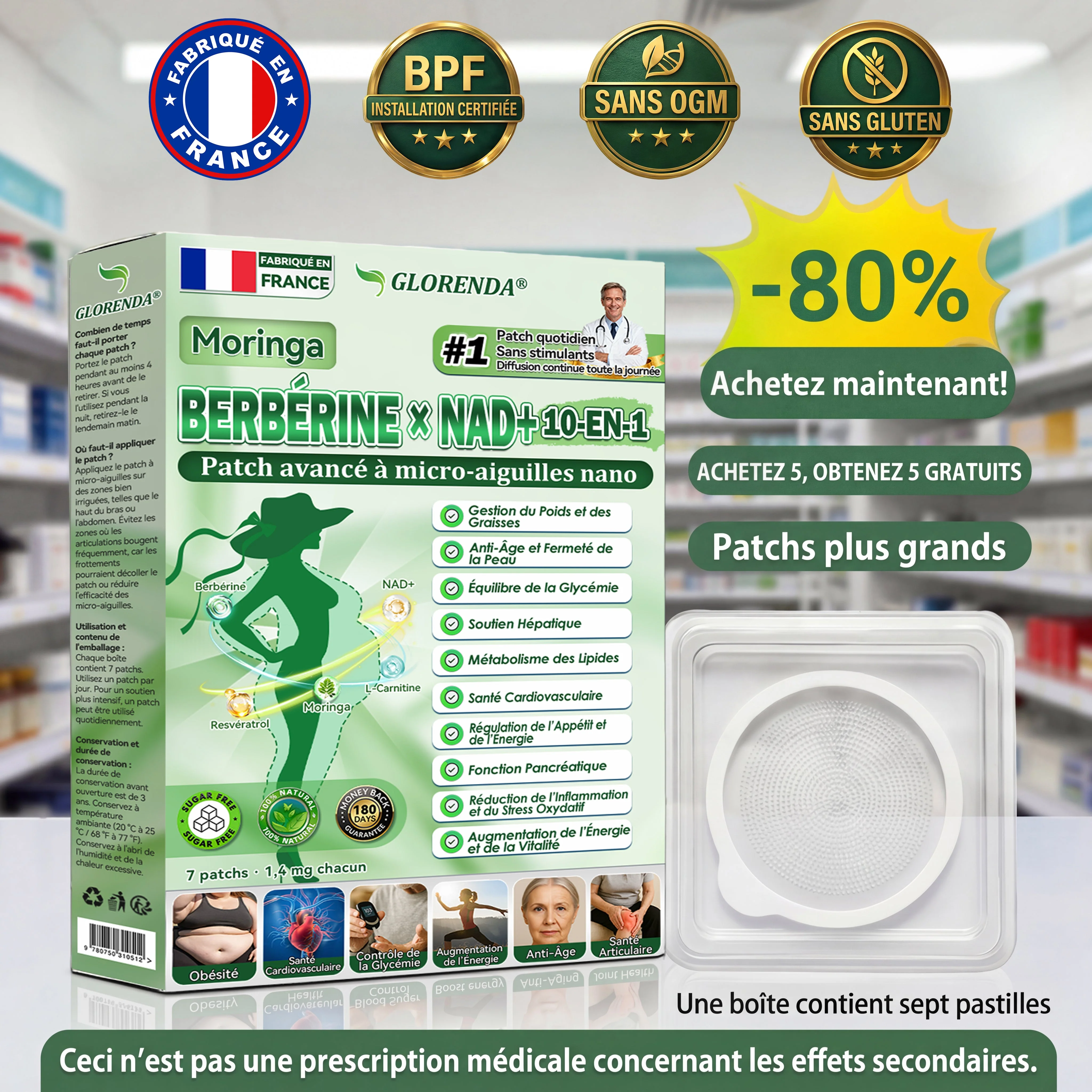 Plus que 10 boîtes ! 𝐆𝐋𝐎𝑹𝑬𝑵𝑫𝗔🎁 -30 % aujourd’hui ! Recommandée par les médecins : 4 à 6 boîtes pour éviter l’effet rebond. Dernière chance avant la nouvelle année ! 🎁